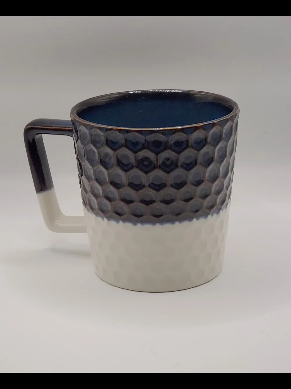 Starbucks Honeycomb⁰ Textured Ceramic Mug in Blue, brown and White.